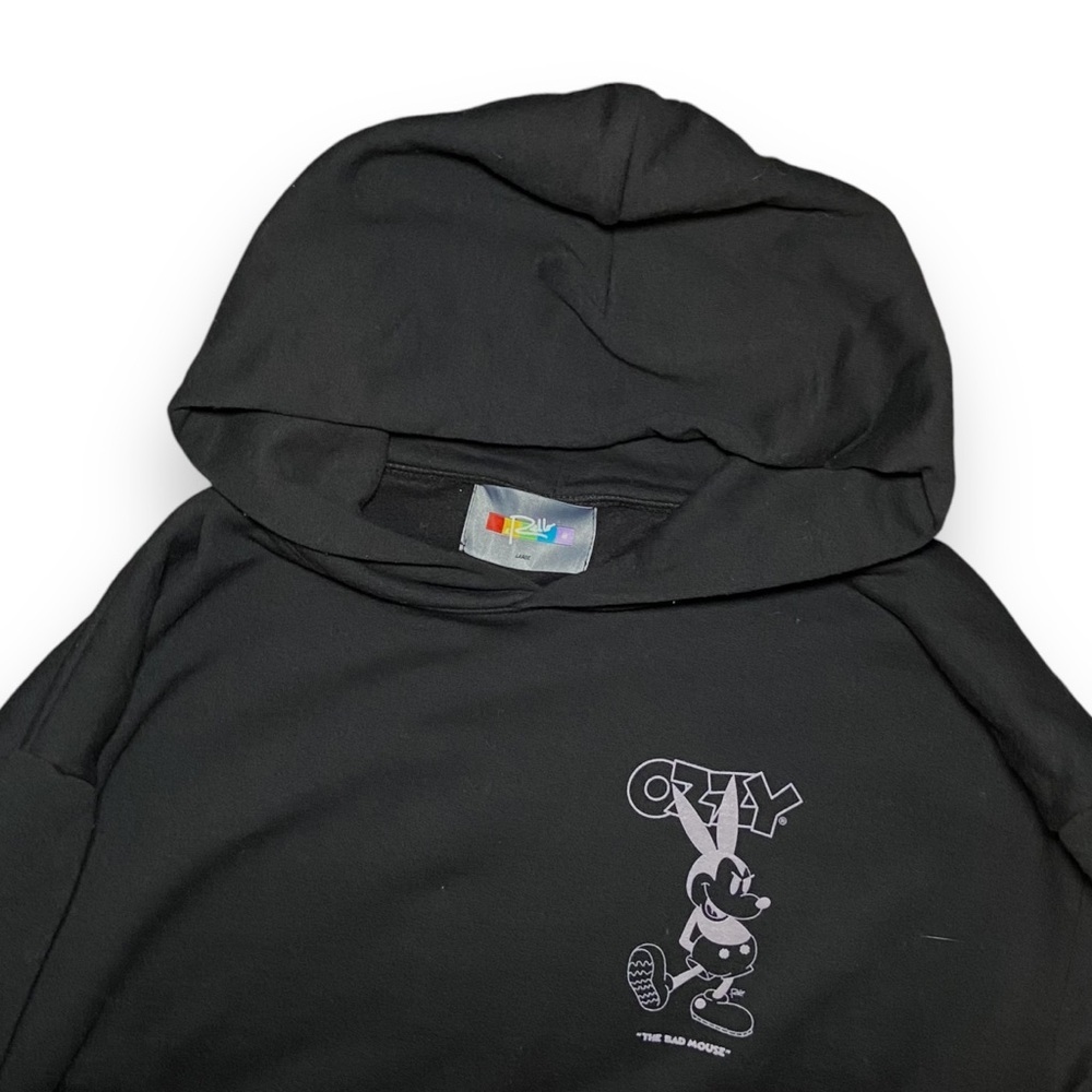King Rello RARE Ozzy The Bad Mouse Black Hoodie Size Large‎ Chicago - Picture 3 of 9